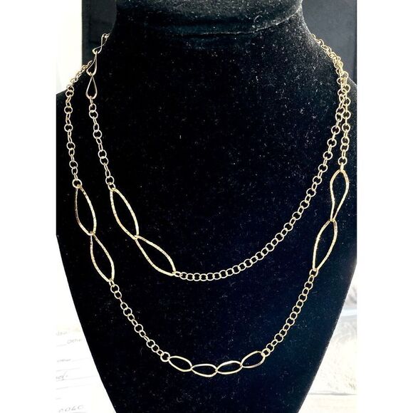 CS# Striking 35” 925 Gold Vermeil Necklace - Picture 4 of 7